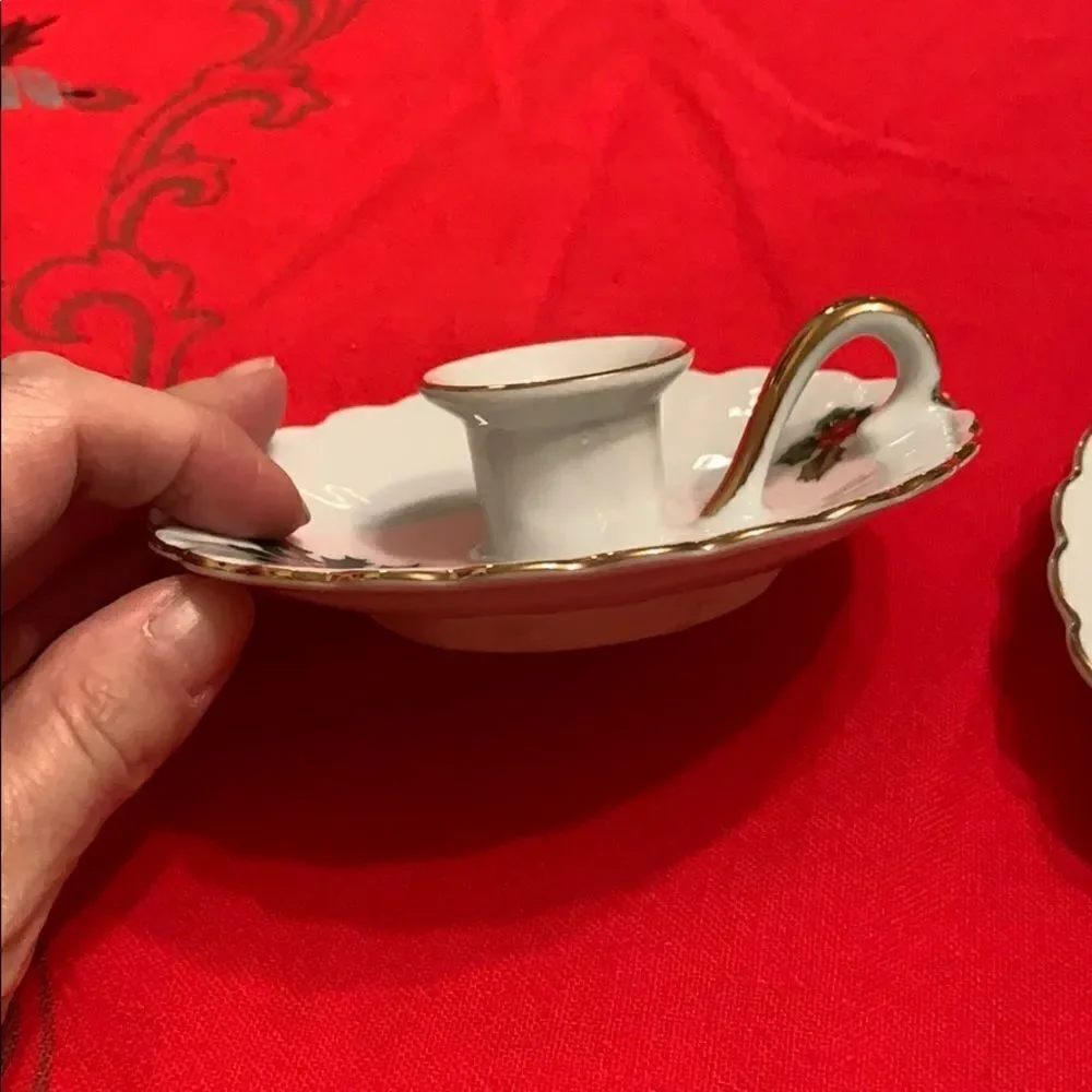 ‎Vtg Lefton 7945 Christmas candlestick holder